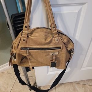 L.A.M.B. gold metallic bag/purse/ zippered tote